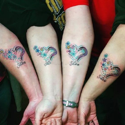 点击大图看下一张：好朋友纹身 29款三五个兄弟姐妹闺蜜一起纹的纹身图案