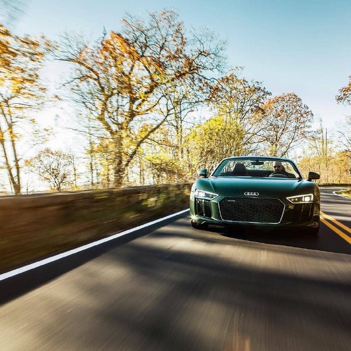 点击大图看下一张：一组帅气的Audi R8 V10+ Spyder图片欣赏