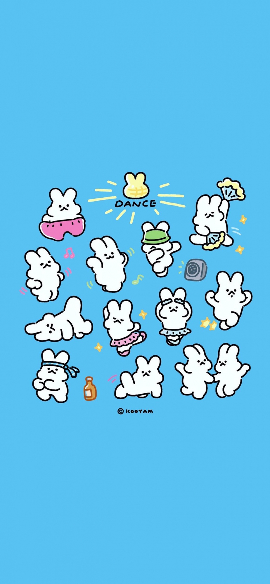 点击大图看下一张：一组可爱的卡通兔子壁纸欣赏