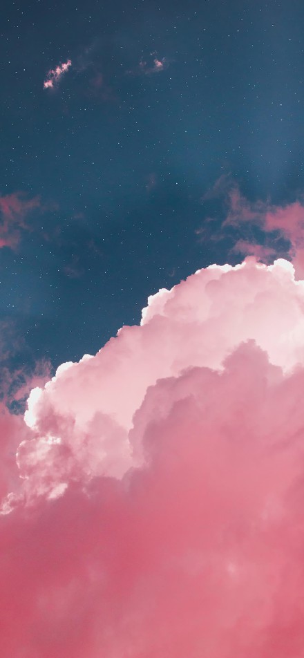 点击大图看下一张：超美的粉色系云朵壁纸
