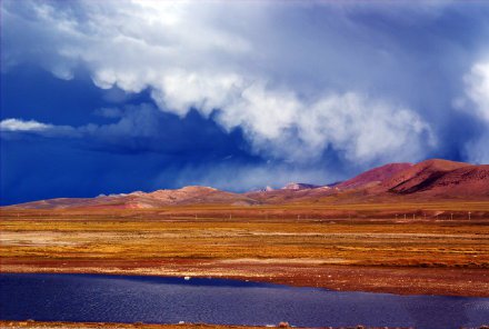 点击大图看下一张：西藏的秋天，恰似一幅天然油画