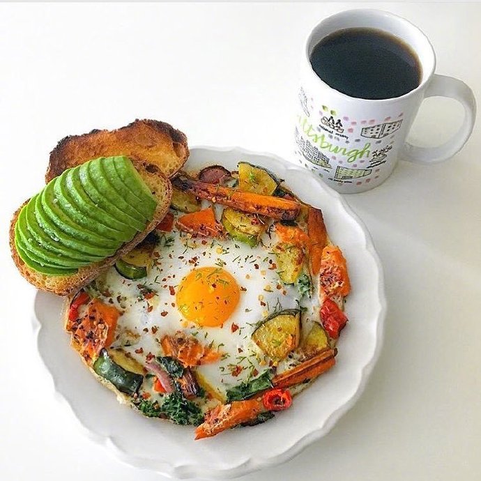 点击大图看下一张：一个人的早餐也可以很营养丰盛