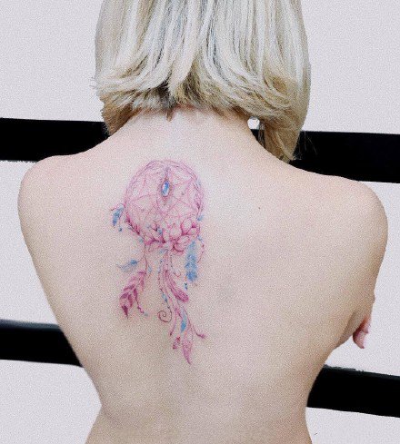 点击大图看下一张：九款小清新水彩系列的女生纹身图案
