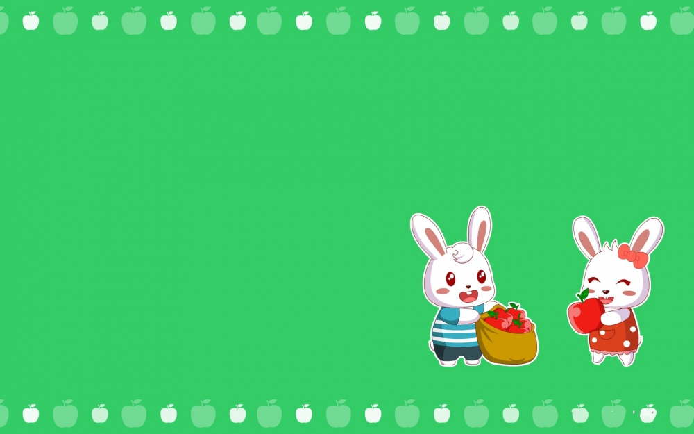 点击大图看下一张：一组萌萌的兔小贝高清壁纸图片