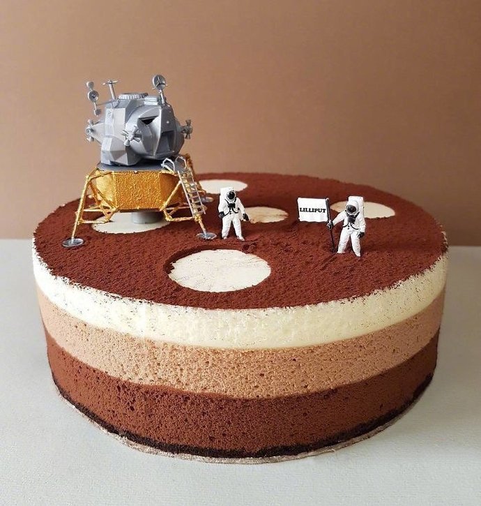 点击大图看下一张：一组很有创意的甜品造型图片