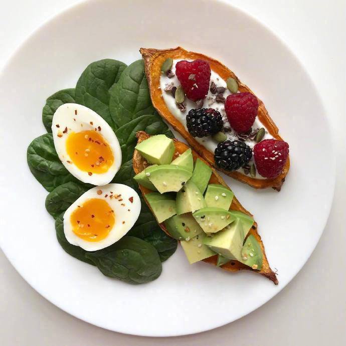 点击大图看下一张：健康美味的营养早餐图片