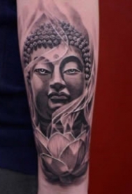 纹身佛头图案 9款庄严肃穆的佛像纹身图片