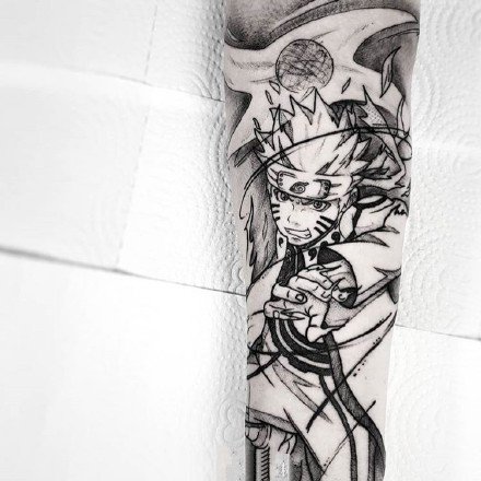 点击大图看下一张：火影忍者纹身-巴西纹身师的火之意志纹身作品