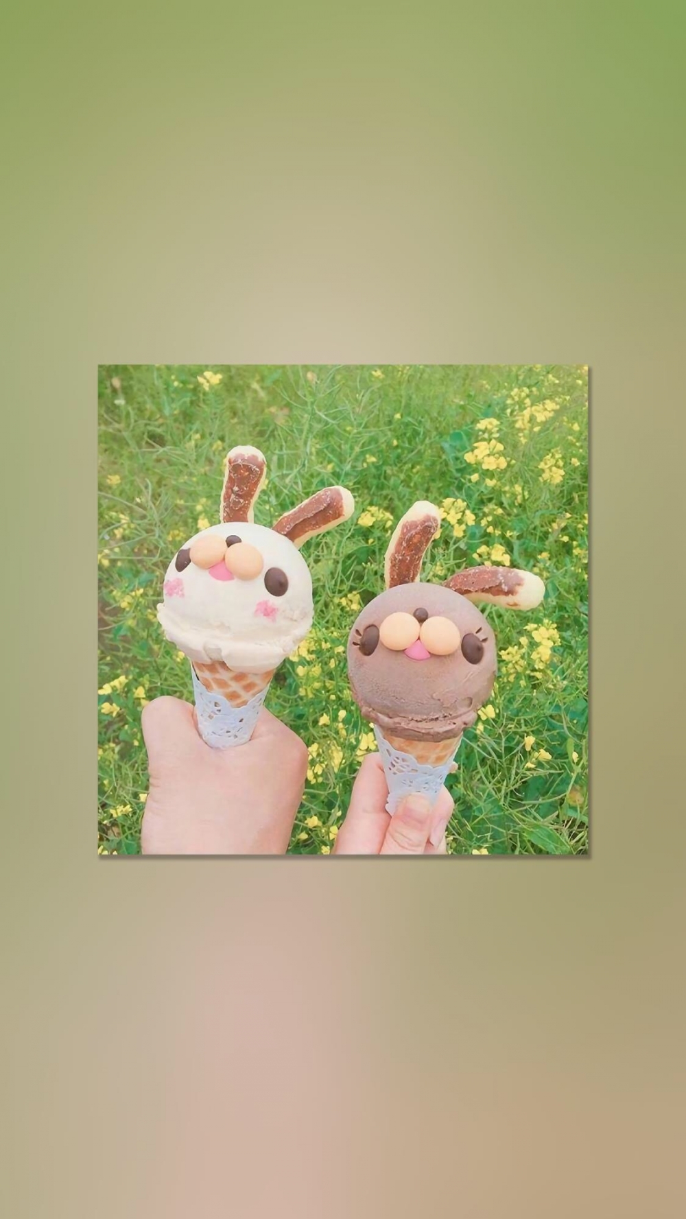 点击大图看下一张:简约ins风萌兔冰淇淋手机壁纸