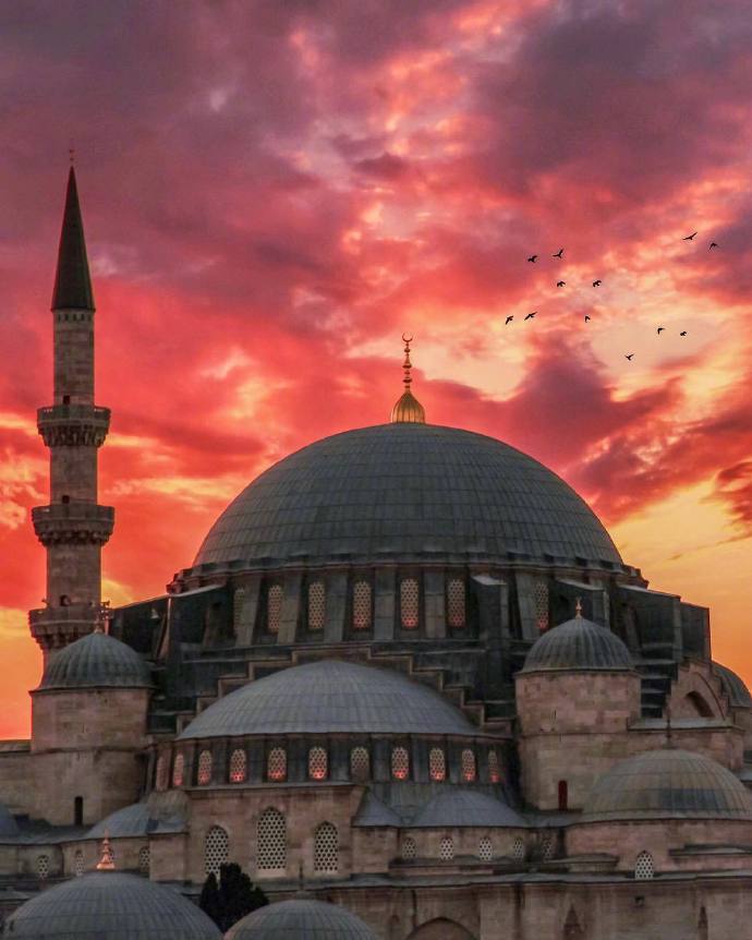 点击大图看下一张：伊斯坦布尔的黄昏