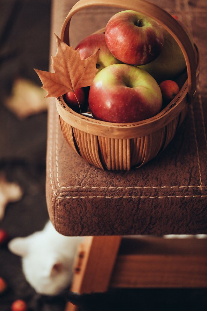 点击大图看下一张：深秋的苹果好像更香更脆一样