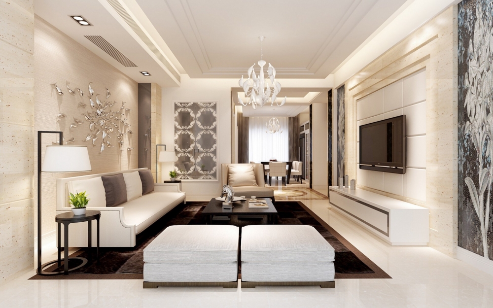 点击大图看下一张：客厅现代简约风格设计