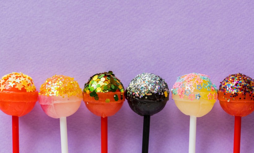 点击大图看下一张：一组甜蜜的五彩棒棒糖图片