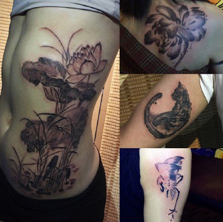 点击大图看下一张：武汉纹身锦上刺青的9款作品欣赏