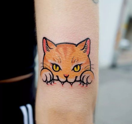 点击大图看下一张：吸猫人士的最爱的一组小猫咪纹身图片