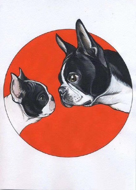 点击大图看下一张：一组可爱宠物沙皮狗的纹身图片