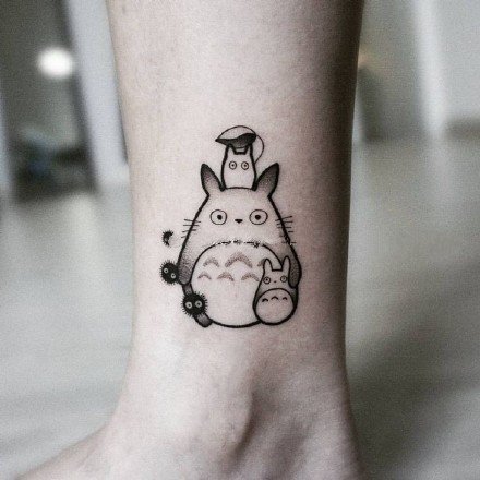 点击大图看下一张：龙猫纹身 9款宫崎骏动漫龙猫的刺青图片