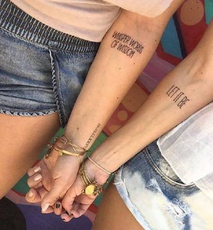 点击大图看下一张：适合情侣或好朋友一起纹的15款配对纹身图