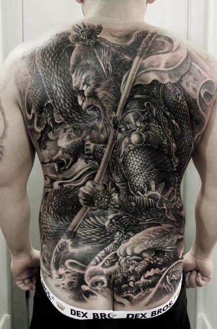 点击大图看下一张：孙悟空纹身 9款大满背的齐天大圣纹身图案