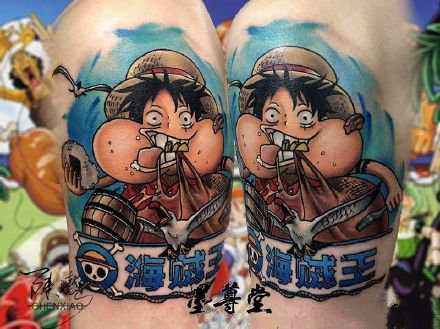 点击大图看下一张：广东广州墨尊堂9款卡通纹身作品