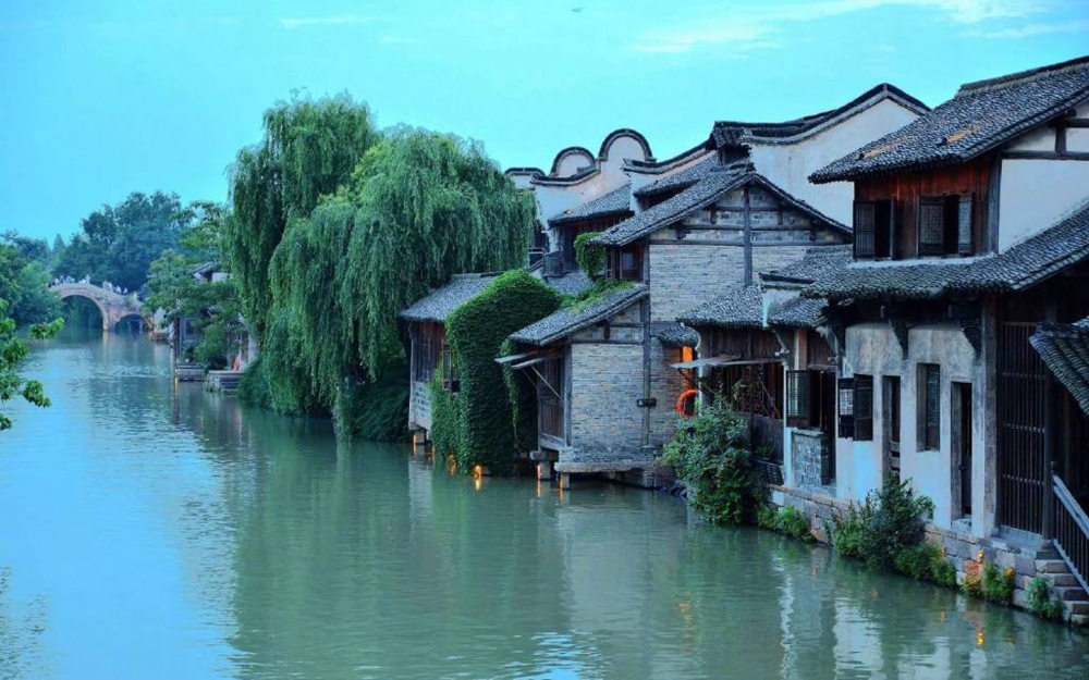点击大图看下一张：浙江乌镇美景图片电脑壁纸