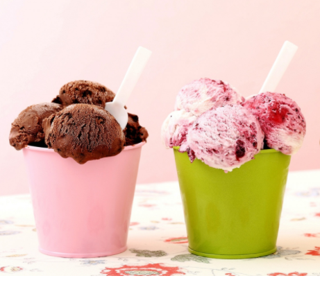 点击大图看下一张：夏季清凉可口的冰淇淋图片