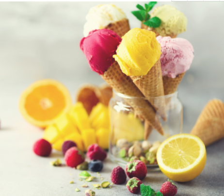 点击大图看下一张：夏季清凉可口的冰淇淋图片