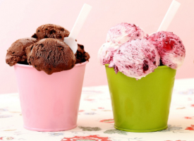 夏季清凉可口的冰淇淋图片