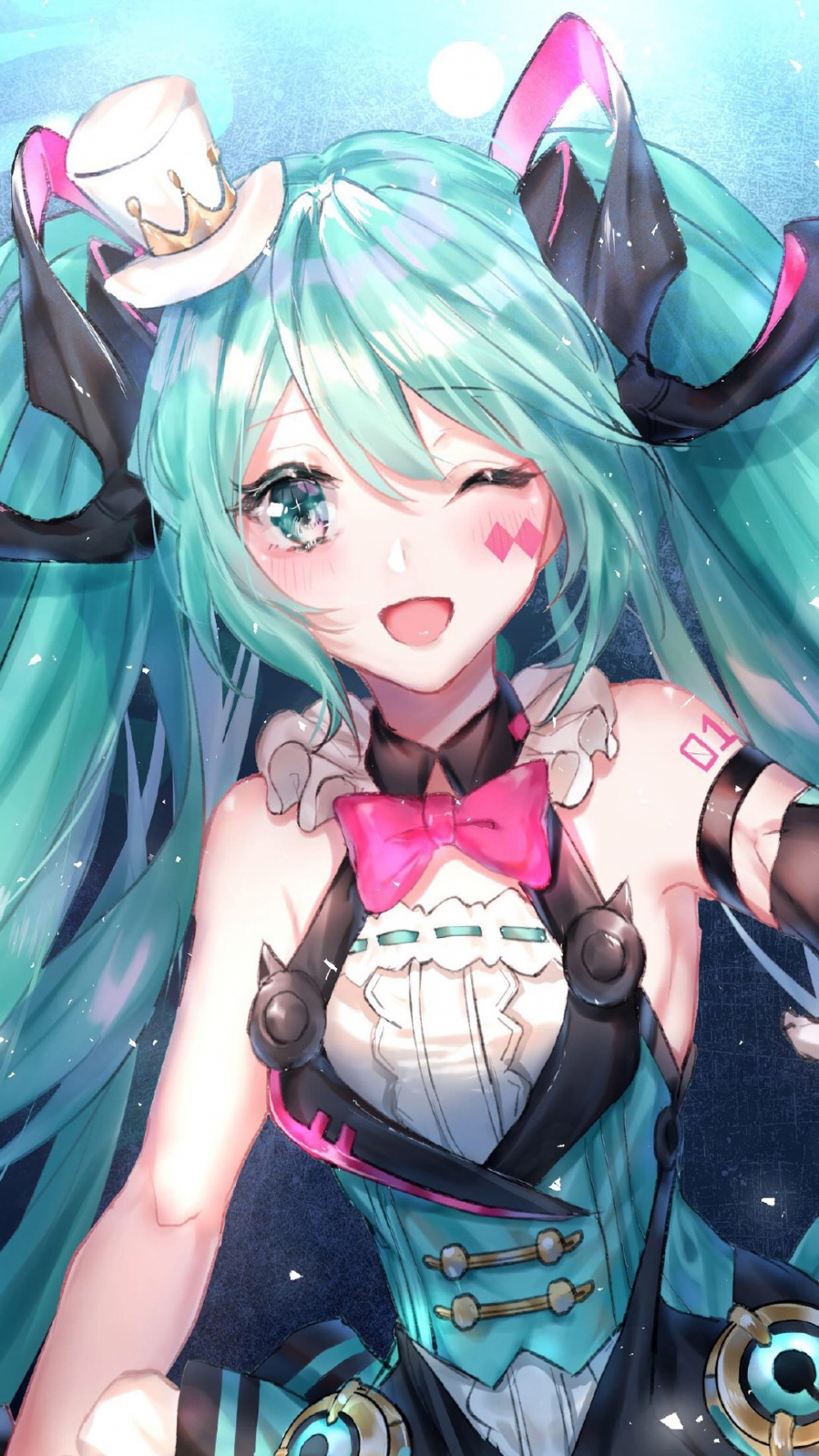 点击大图看下一张：初音未来二次元动漫美女手机壁纸