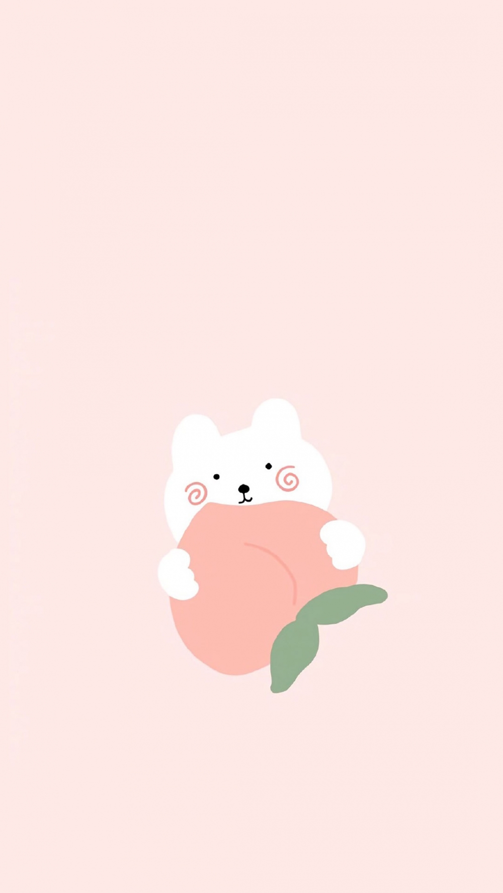 点击大图看下一张：可爱萌系卡通小兔子图片手机壁纸