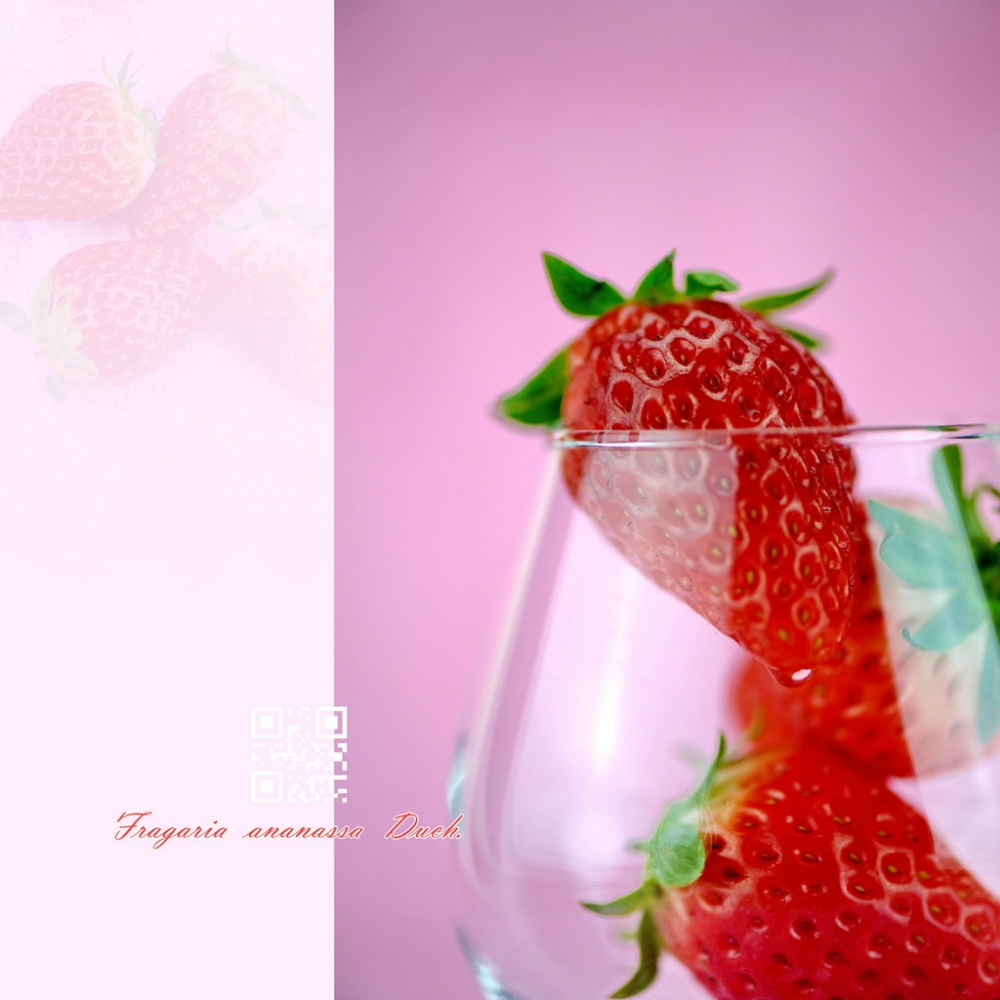 点击大图看下一张：粉嫩清新草莓艺术图片欣赏