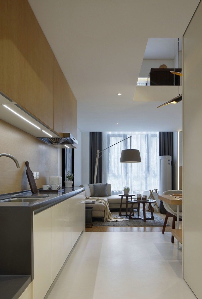 点击大图看下一张：85㎡简洁loft公寓，回归日常最单纯的本质