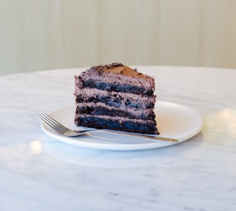 点击大图看下一张：香浓的巧克力蛋糕图片