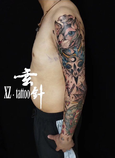 点击大图看下一张：上海纹身 上海玄针刺青近日几款作品赏析