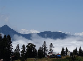云雾缭绕的山涧高清桌面壁纸