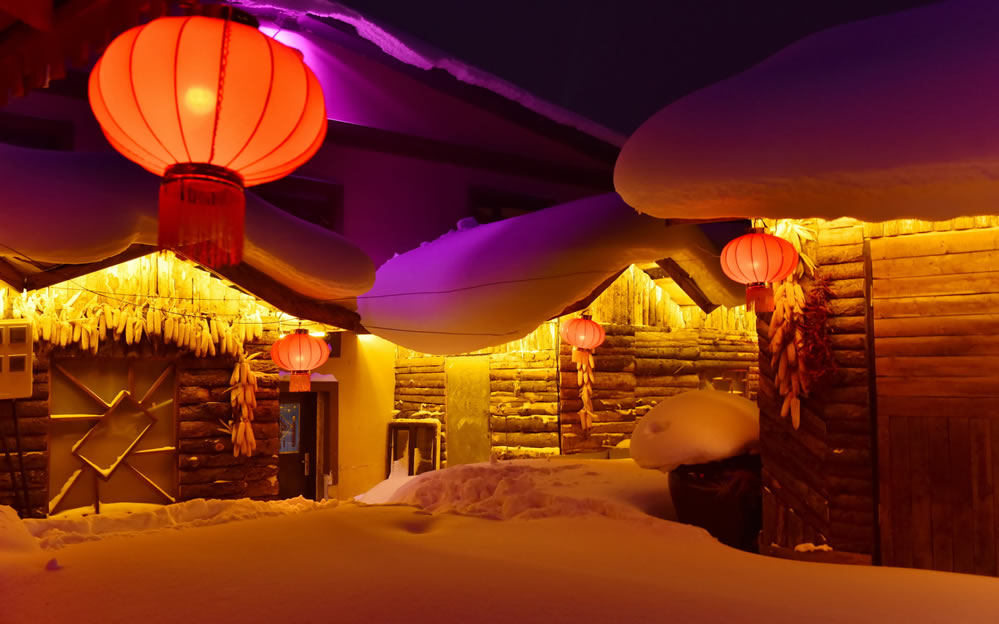 点击大图看下一张：黑龙江双峰林场梦幻雪景图片