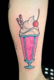 冰淇淋纹身 一组冰棒冰激凌主题的纹身图片