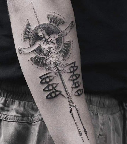 点击大图看下一张：EVA纹身 动漫新世纪福音战士主题的纹身作品图案