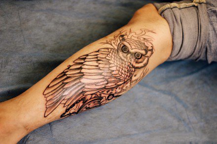 点击大图看下一张：舟山纹身 浙江舟山极鸟TATTOO的几款店内纹身作品