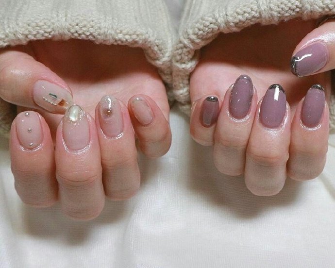 点击大图看下一张：一组气质仙女美甲图片欣赏