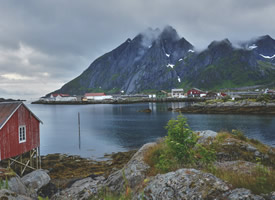 优美挪威小镇风景图片
