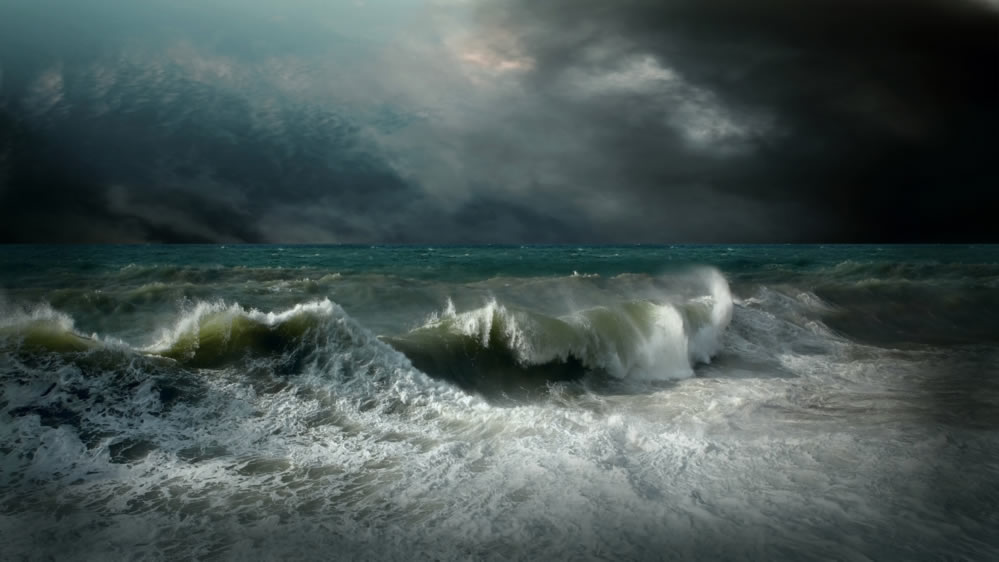 点击大图看下一张：海洋巨浪浪花图片
