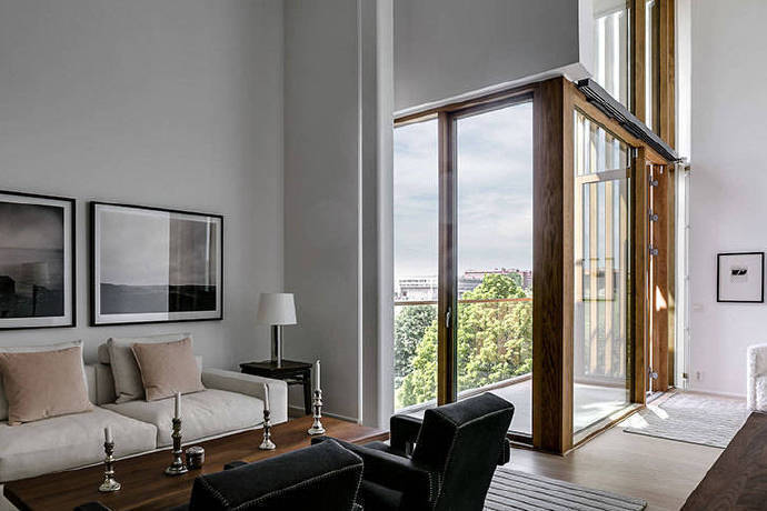 点击大图看下一张：82m²瑞典现代公寓，温暖而舒适的极简主义