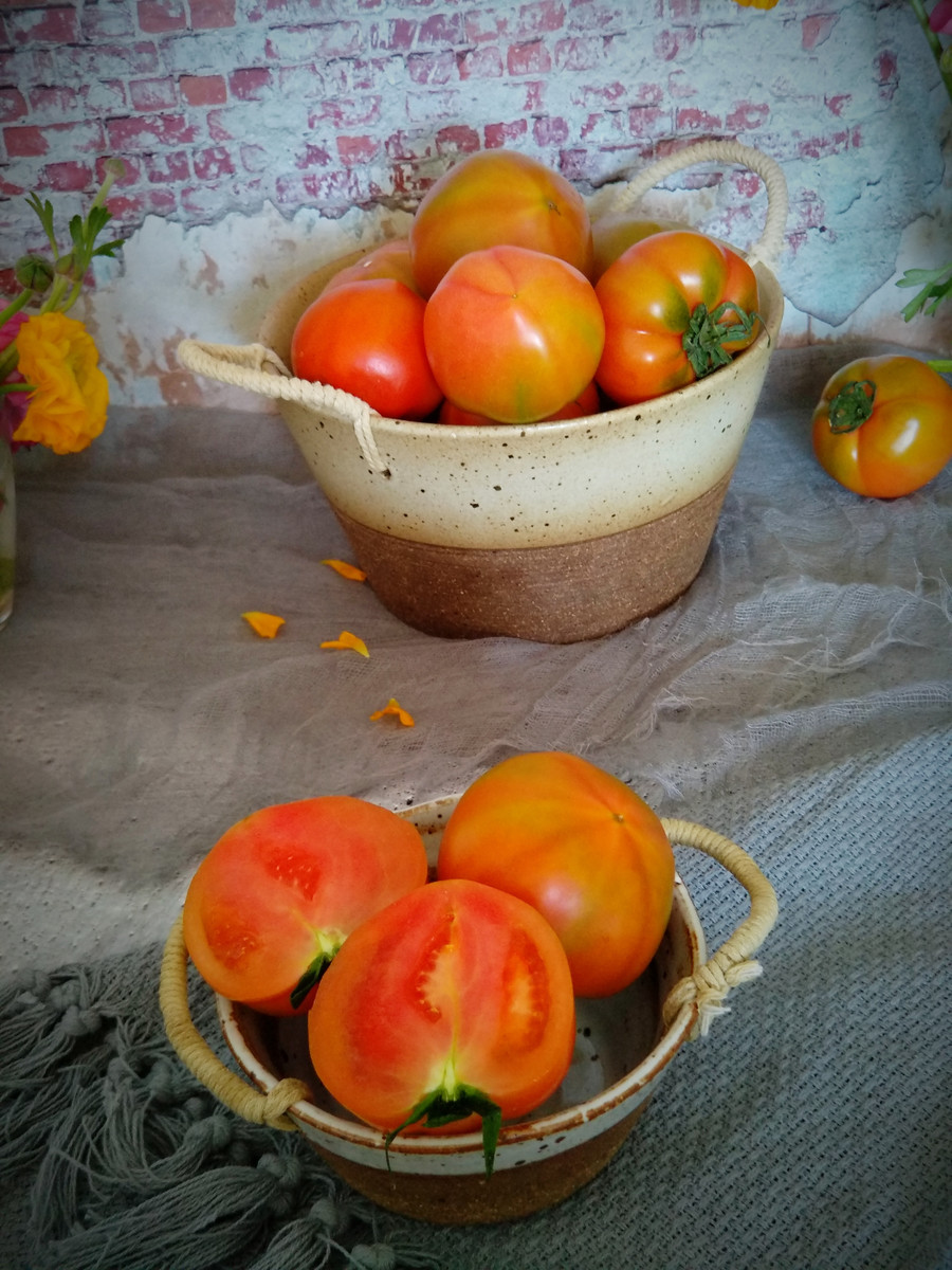 点击大图看下一张：青红西红柿艺术照图片