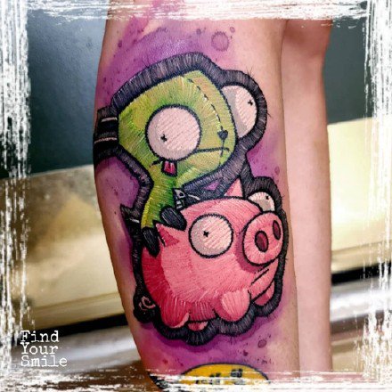 点击大图看下一张:刺绣纹身 18款彩色的创意刺绣主题的纹身图片