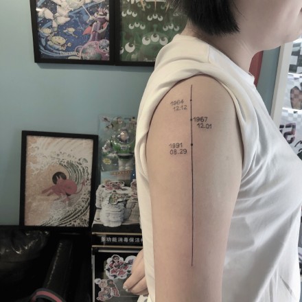 点击大图看下一张：吉林纹身 吉林纹身记号刺青的一组小字母作品