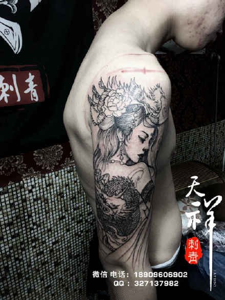 点击大图看下一张：滁州纹身 安徽滁州天祥刺青的几款纹身店内作品