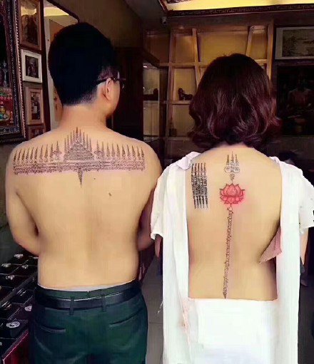 点击大图看下一张：泰国纹身 16款泰国刺符纹身作品图案赏析