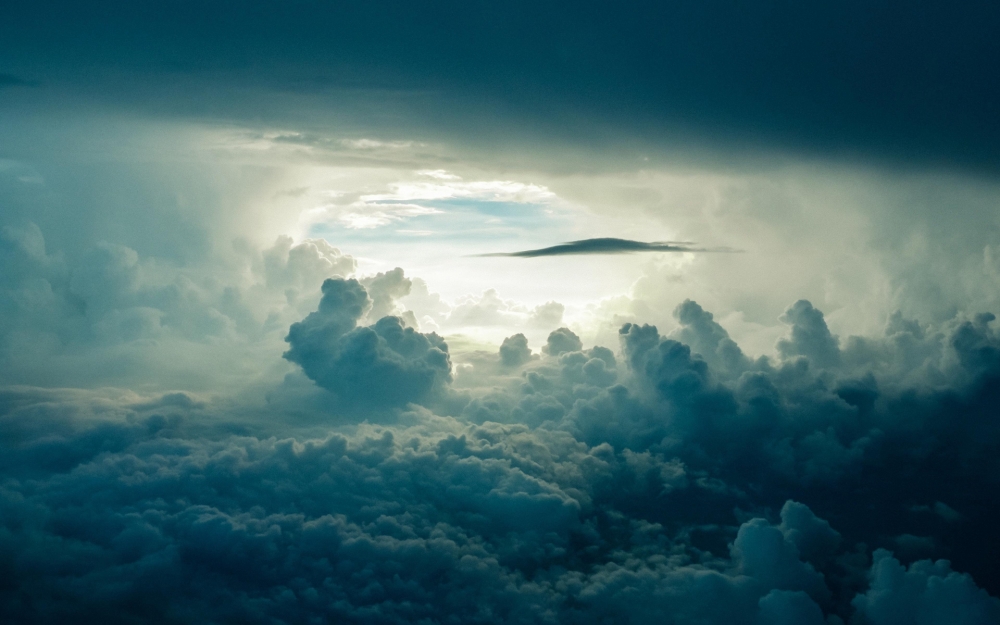 点击大图看下一张：唯美云朵天空风景图片桌面壁纸