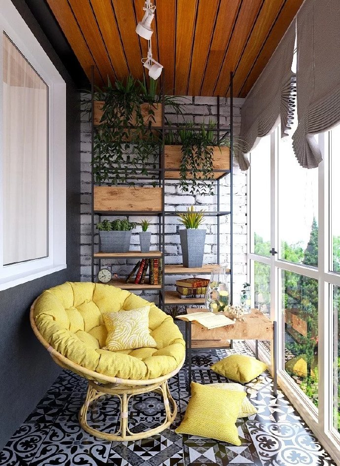 点击大图看下一张：阳台上的休闲时光，你家也可以拥有